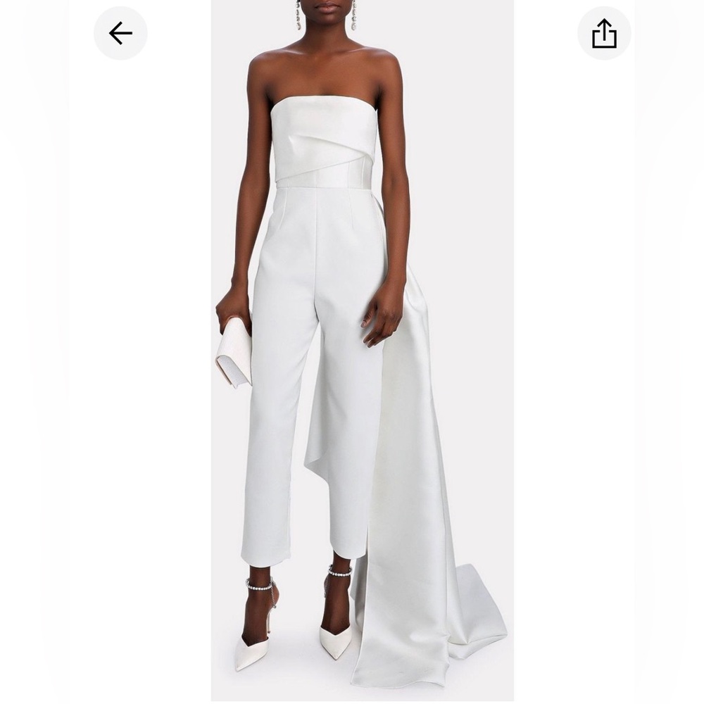 NWT SOLACE LONDON Harlow Draped Satin Jumpsuit Wedding sz 10, 12